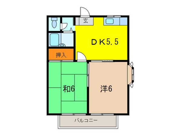 スタ－ハイツＢ棟の物件間取画像